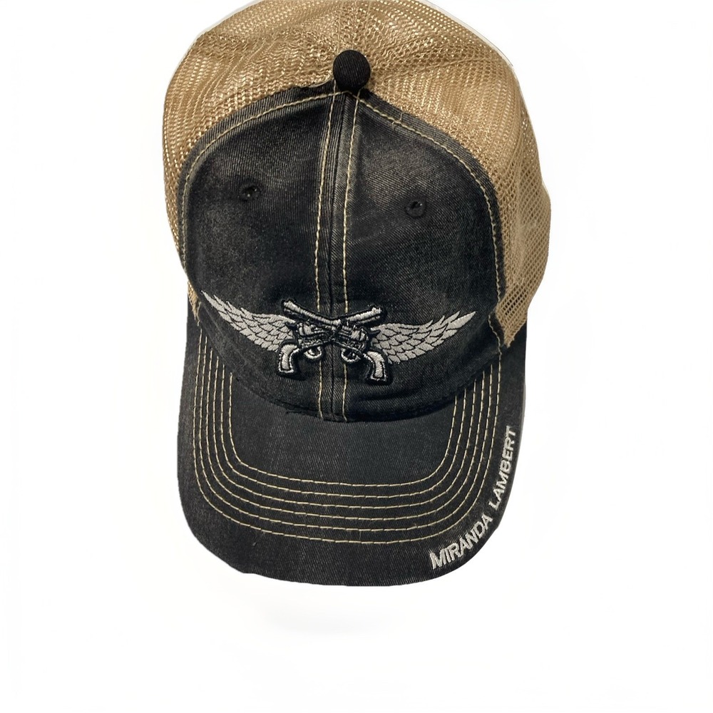 Miranda Lambert Black Beige Mesh Trucker Hat Live Music Autographed